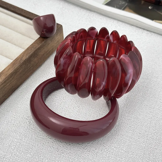 Merlot Wrist Bracelet Stack 0