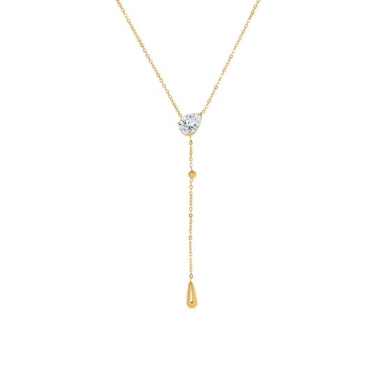 Solitaire Drip Necklace