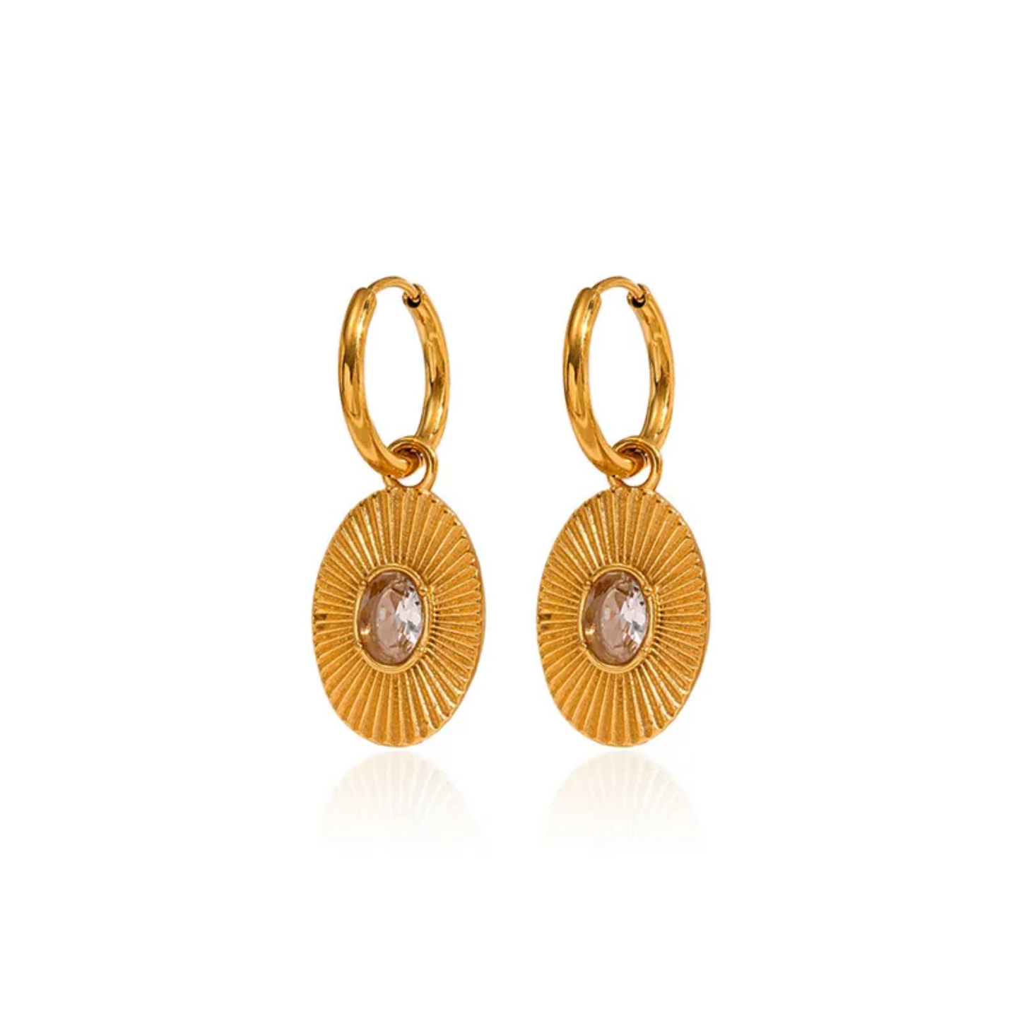 Sunray Disc Hoops