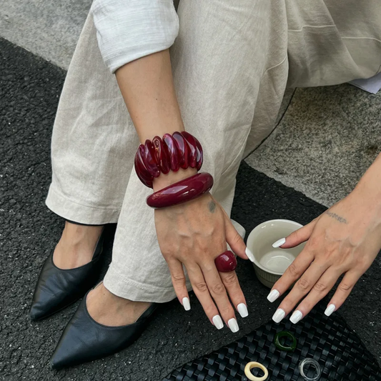 Merlot Wrist Bracelet Stack 0