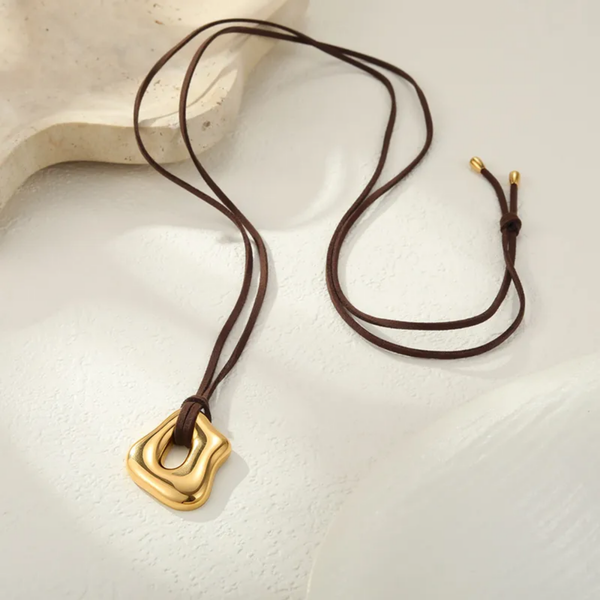 Asymmetric Gold Necklace
