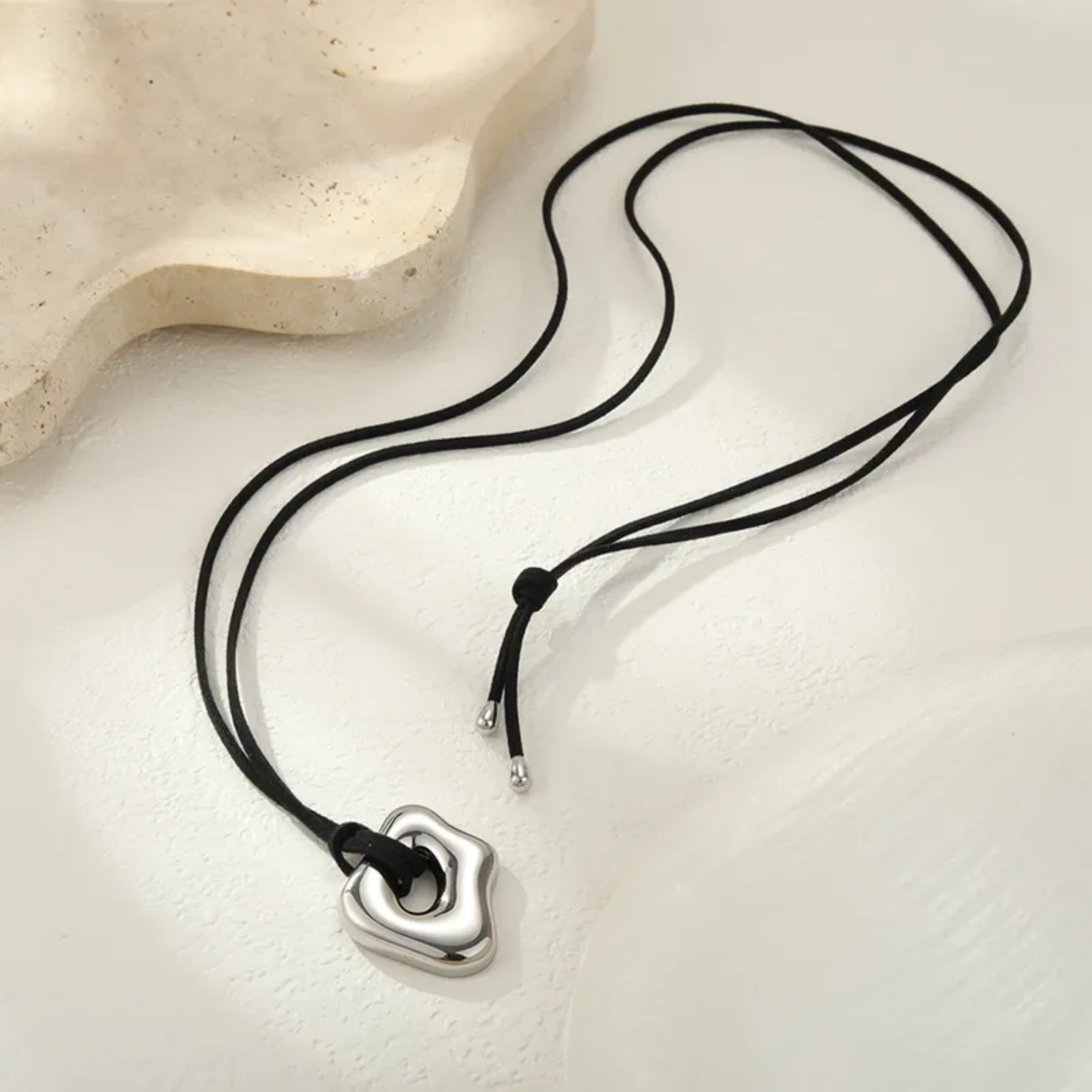 Asymmetric Silver Necklace
