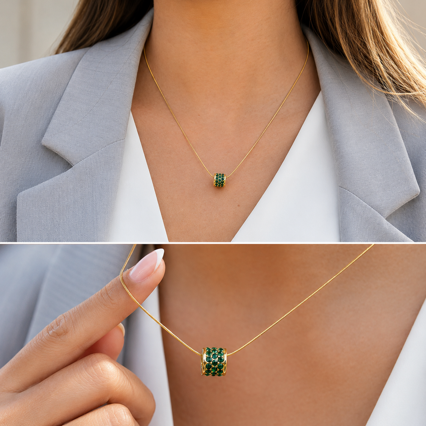 Emerald Pave Necklace