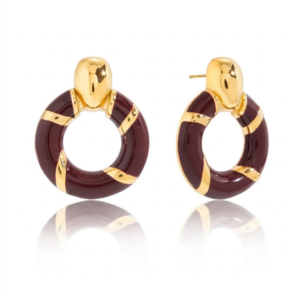 Carnelian Ring Earrings