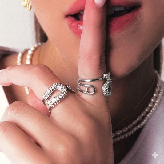 Safety Pin Style Ring